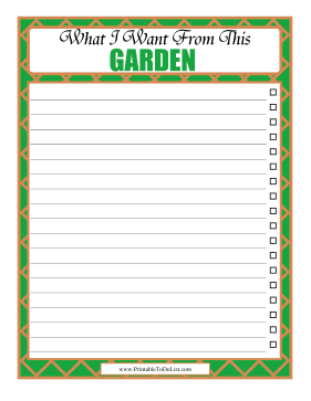 Garden Checklist