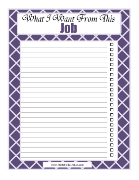 Job Checklist