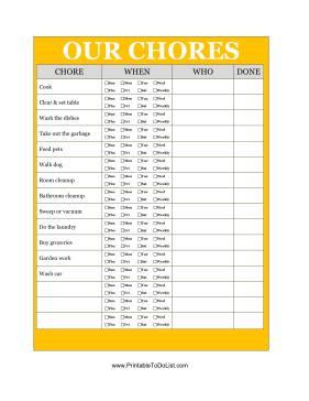 Our Chores