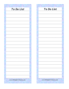 Printable Two Column To Do List