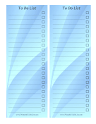 Two Column To Do List Blue