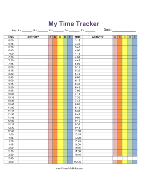 15 Minute Time Tracker