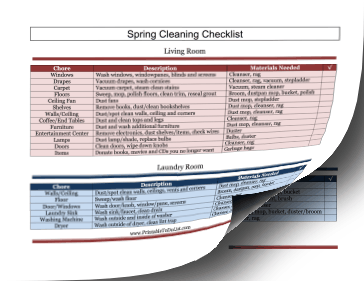 Cleaning Checklist (three pages)