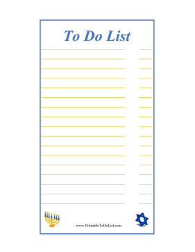 Hanukkah To Do List