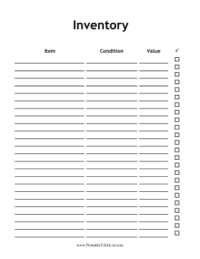 Inventory Checklist
