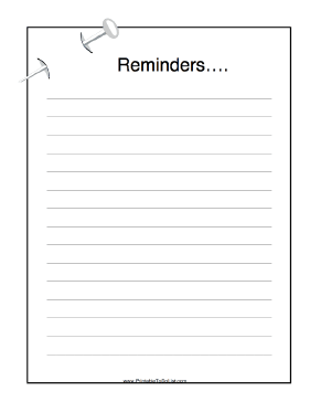 Reminders To Do List