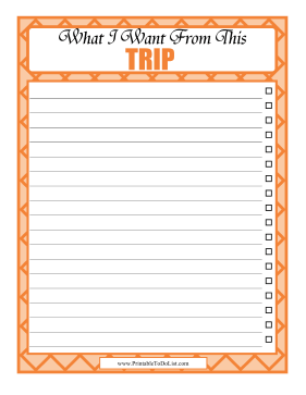 Trip Checklist