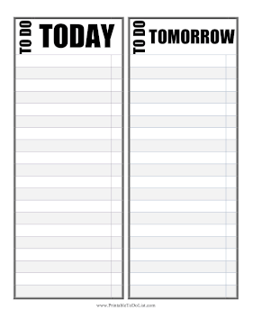Two Day To Do List BW