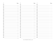 Printable 3 Blank Checklists With Due Date