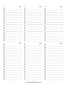 Printable 6 Checklists With Due Date