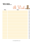 Printable At Work Checklist