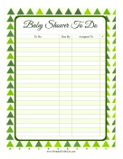 Printable Baby Shower To Do