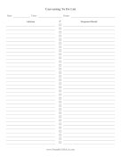 Printable Canvassing To Do List