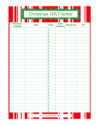 Printable Christmas Gift Tracker