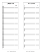 Printable Compact Checklist With Due Date