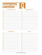 Printable Emergency Packing Checklist