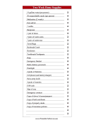 Printable Emergency Supplies Checklist