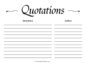 Printable Favorite Quotations