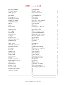 Printable First Aid Kit Checklist