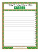 Printable Garden Checklist