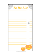 Printable Halloween To Do List