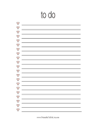 Printable Heart To Do List