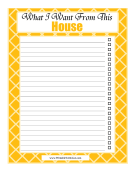 Printable House Checklist