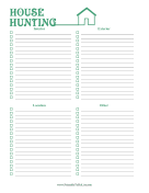 Printable House Hunting Checklist