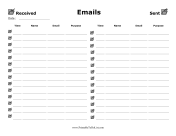 Printable Incoming Outgoing Email