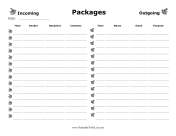 Printable Incoming Outgoing Packages