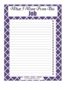 Printable Job Checklist