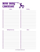 Printable New Baby Checklist