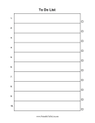 Printable Numbered Checklist 10