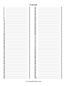 Printable Numbered Checklist 100