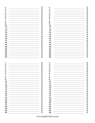 Printable Numbered Checklist 4 Per Page