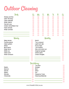 Printable Outdoor Cleaning Checklist