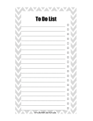 Printable Pattern To Do List