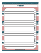 Printable Patterned Checklist