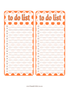 Printable Polka Dot To Do