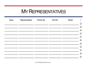 Printable Representative Contact Checklist