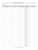 Printable School Assignments With Progress