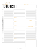 Printable School Everything To Do List