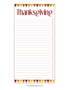 Printable Thanksgiving To Do List
