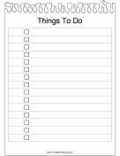 Printable Things To Do List