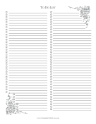 Printable To Do List With Blue Flowers
