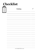 Printable Travel Checklist