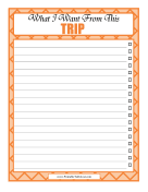 Printable Trip Checklist