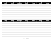 Printable Two Week Grayscale To Do List