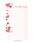 Printable Valentine's Day To Do List