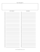 Printable Weekend Checklist Vertical